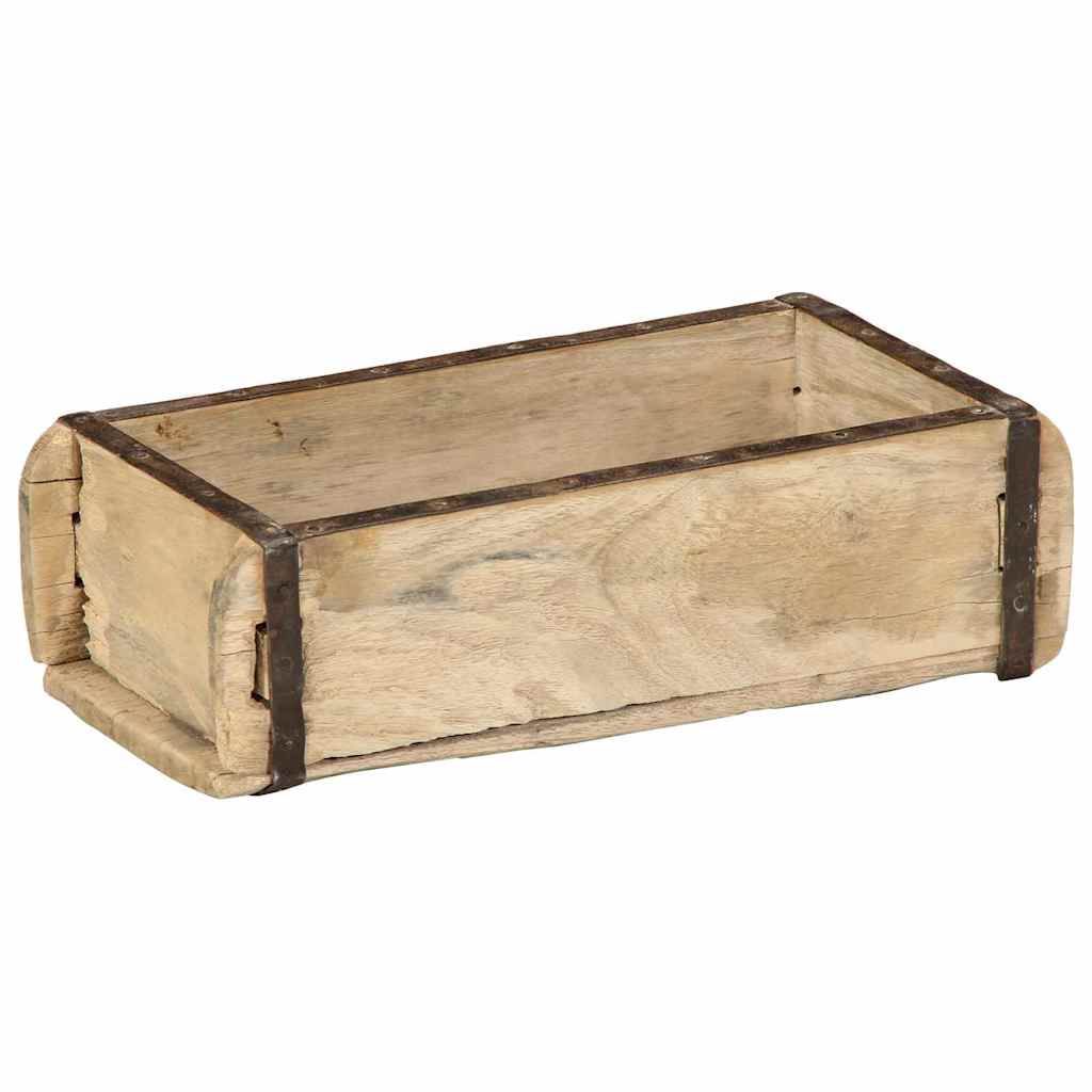 vidaXL Taca Brązowy 30 x 15 x 9 cm Lite Drewno Recyklingowe