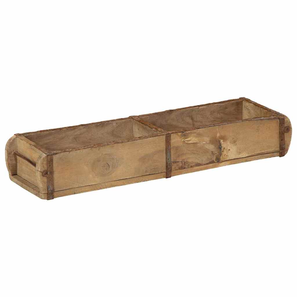 vidaXL Taca Brązowy 57 x 15 x 9 cm Lite Drewno Recyklingowe