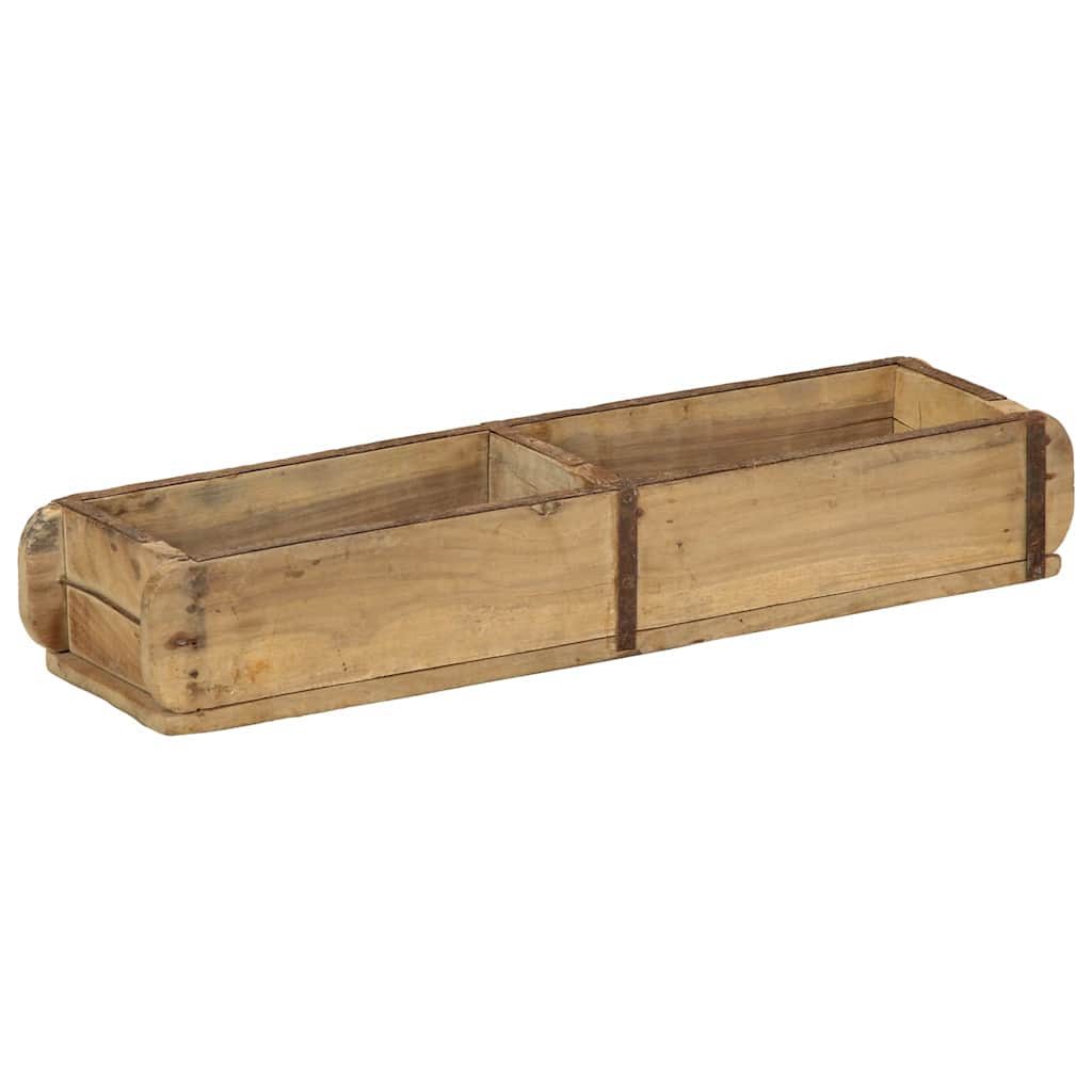 vidaXL Taca 4 pcs Brązowy 57 x 15 x 9 cm Lite Drewno Recyklingowe