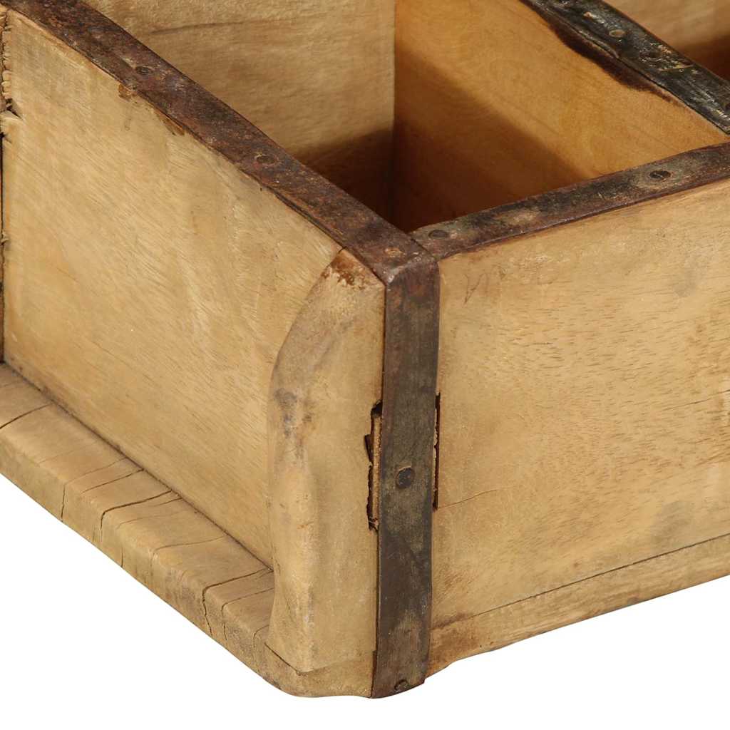 vidaXL Taca 4 pcs Brązowy 30 x 14 x 9 cm Lite Drewno Recyklingowe