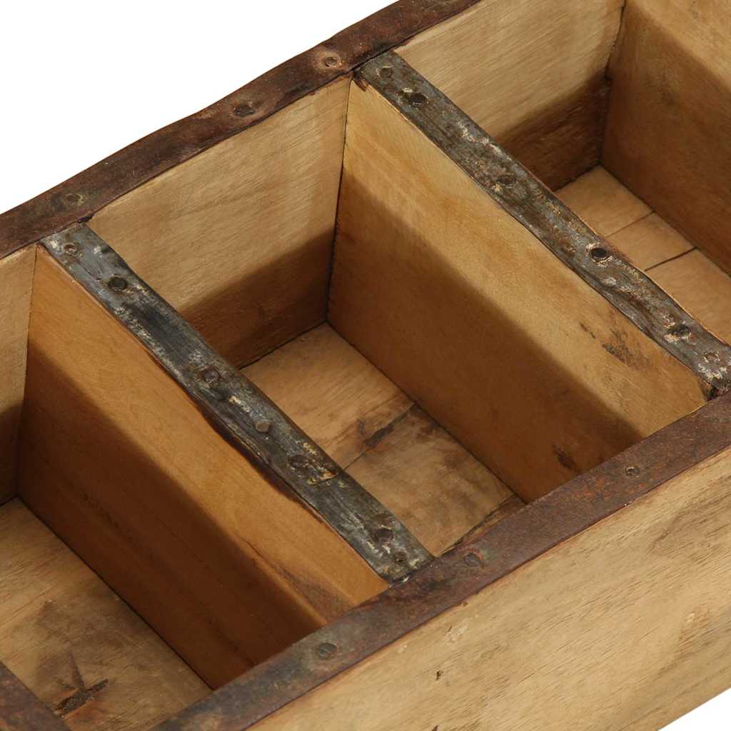 vidaXL Taca 4 pcs Brązowy 30 x 14 x 9 cm Lite Drewno Recyklingowe