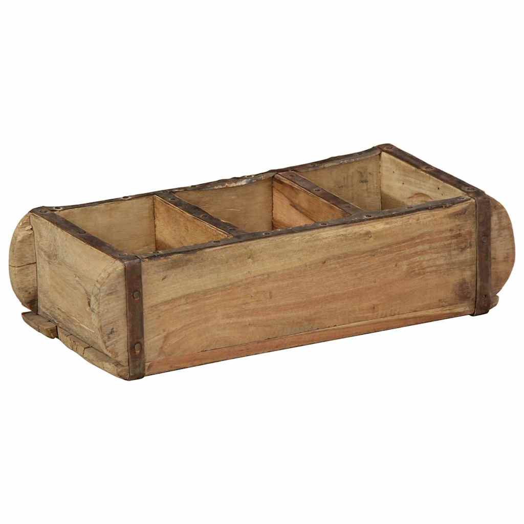 vidaXL Taca 4 pcs Brązowy 30 x 14 x 9 cm Lite Drewno Recyklingowe