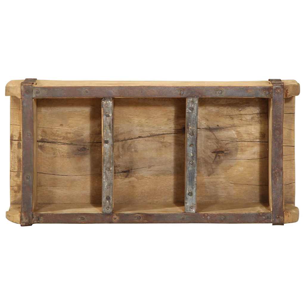 vidaXL Taca 4 pcs Brązowy 30 x 14 x 9 cm Lite Drewno Recyklingowe