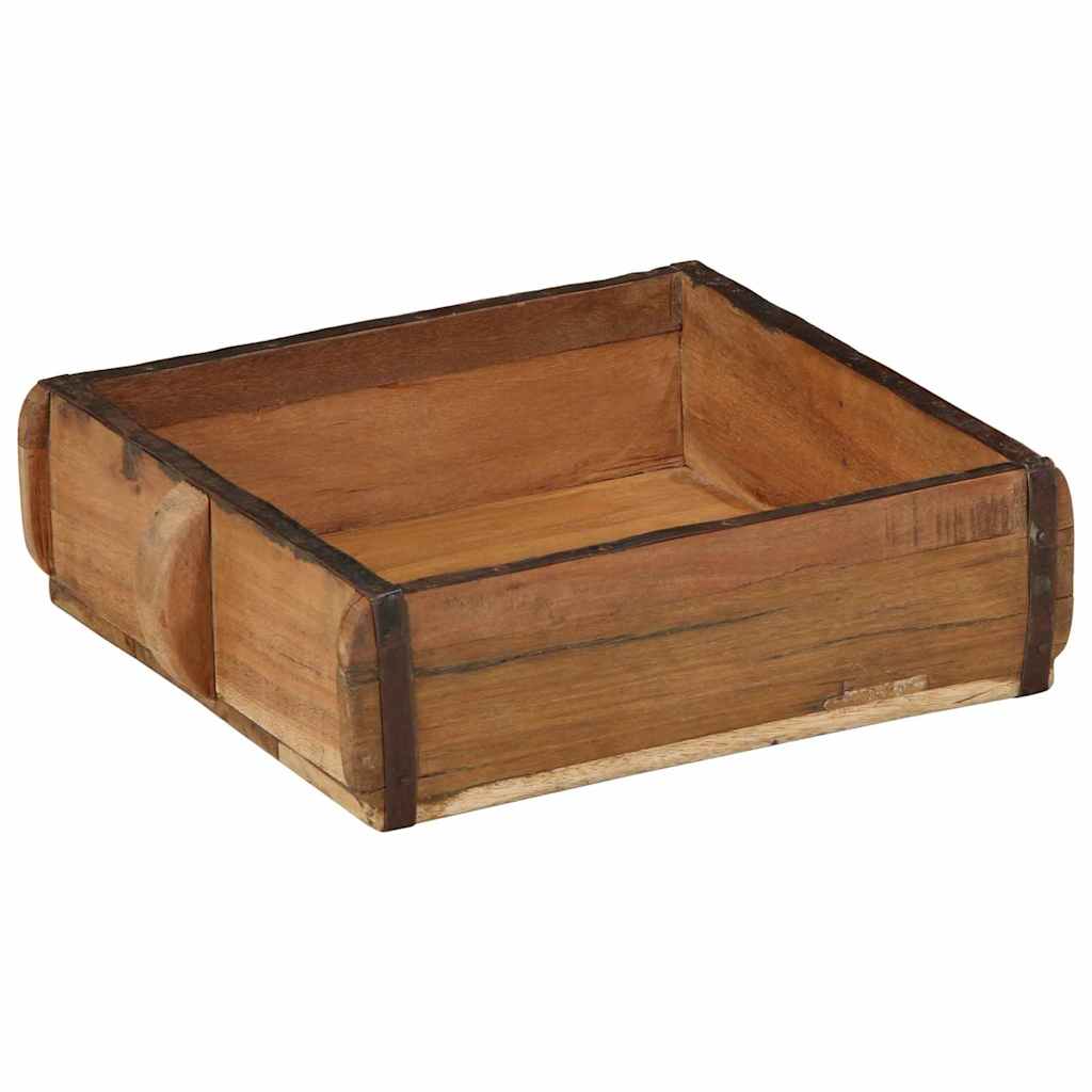 vidaXL Taca 2 pcs Brązowy 29 x 31 x 10 cm Lite Drewno Recyklingowe