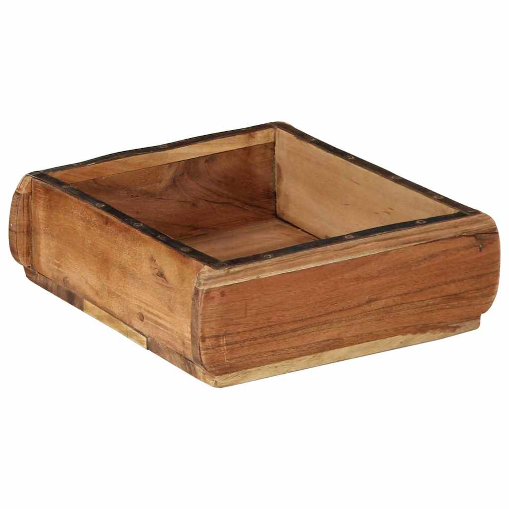 vidaXL Taca 2 pcs Brązowy 29 x 31 x 10 cm Lite Drewno Recyklingowe