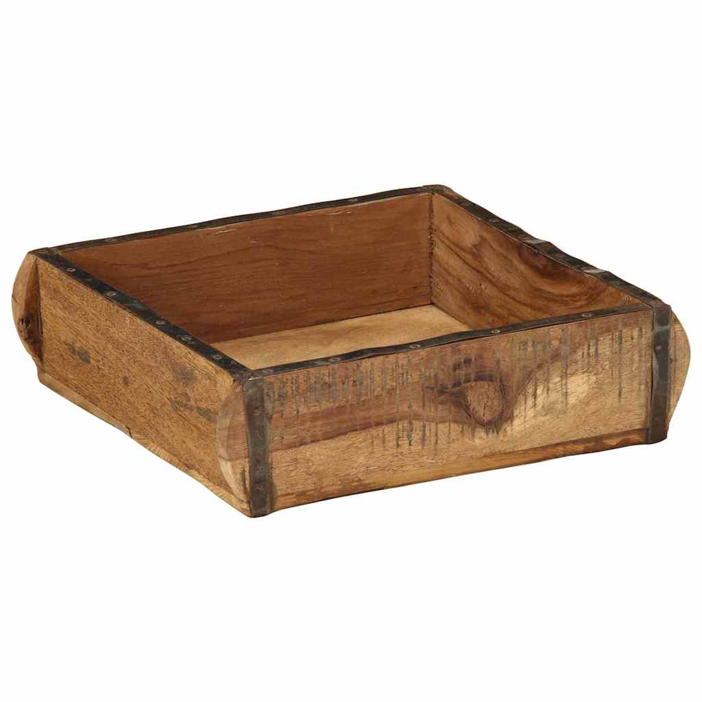 vidaXL Taca Brązowy 29 x 31 x 10 cm Lite Drewno Recyklingowe