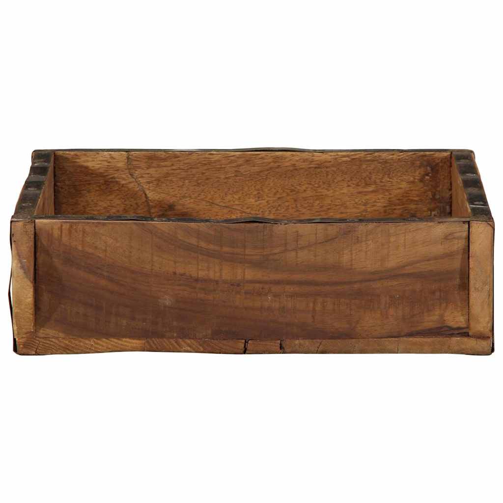 vidaXL Taca Brązowy 29 x 31 x 10 cm Lite Drewno Recyklingowe