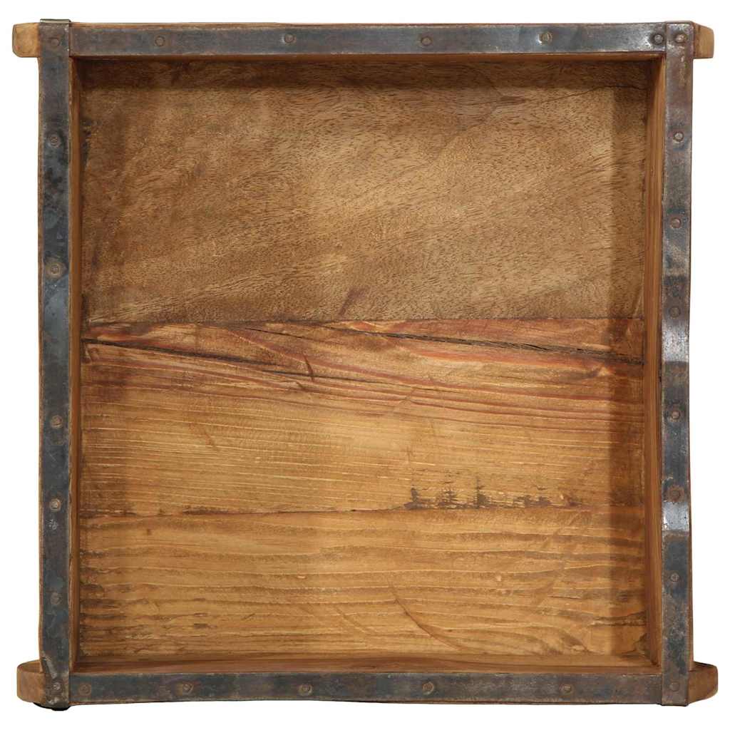 vidaXL Taca Brązowy 29 x 31 x 10 cm Lite Drewno Recyklingowe