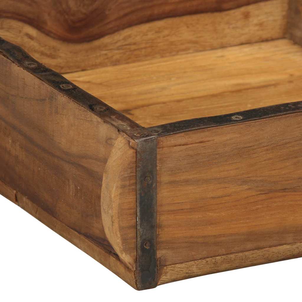 vidaXL Taca 4 pcs Brązowy 29 x 31 x 10 cm Lite Drewno Recyklingowe