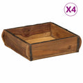 vidaXL Taca 4 pcs Brązowy 29 x 31 x 10 cm Lite Drewno Recyklingowe