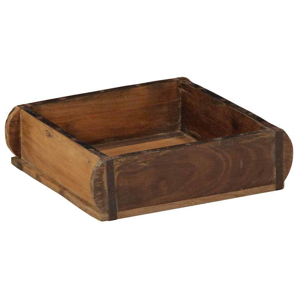 vidaXL Taca 4 pcs Brązowy 29 x 31 x 10 cm Lite Drewno Recyklingowe