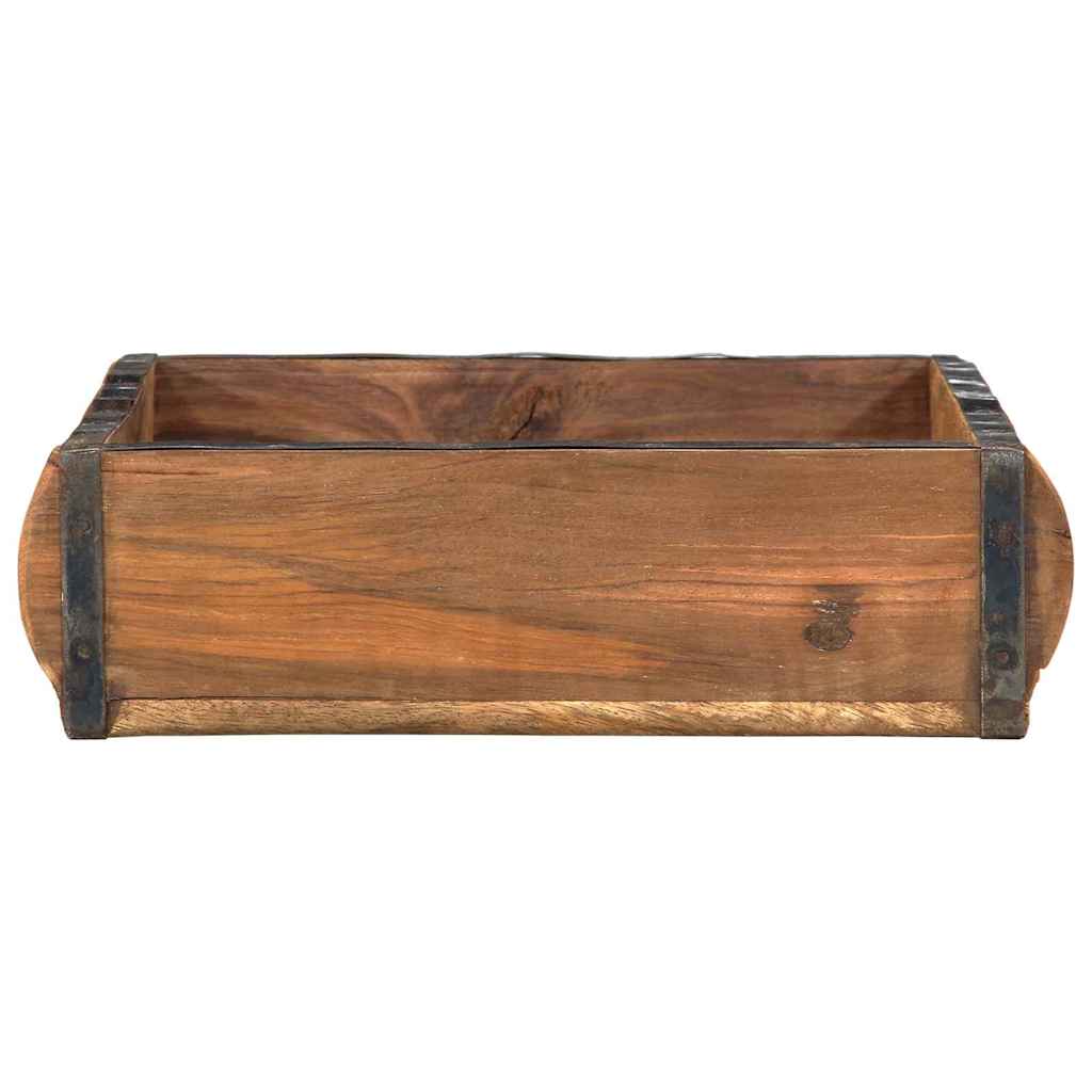 vidaXL Taca 4 pcs Brązowy 29 x 31 x 10 cm Lite Drewno Recyklingowe