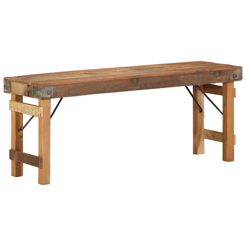 vidaXL ławka Naturalny 110 x 35 x 46 cm Stare Drewno z Recyklingu