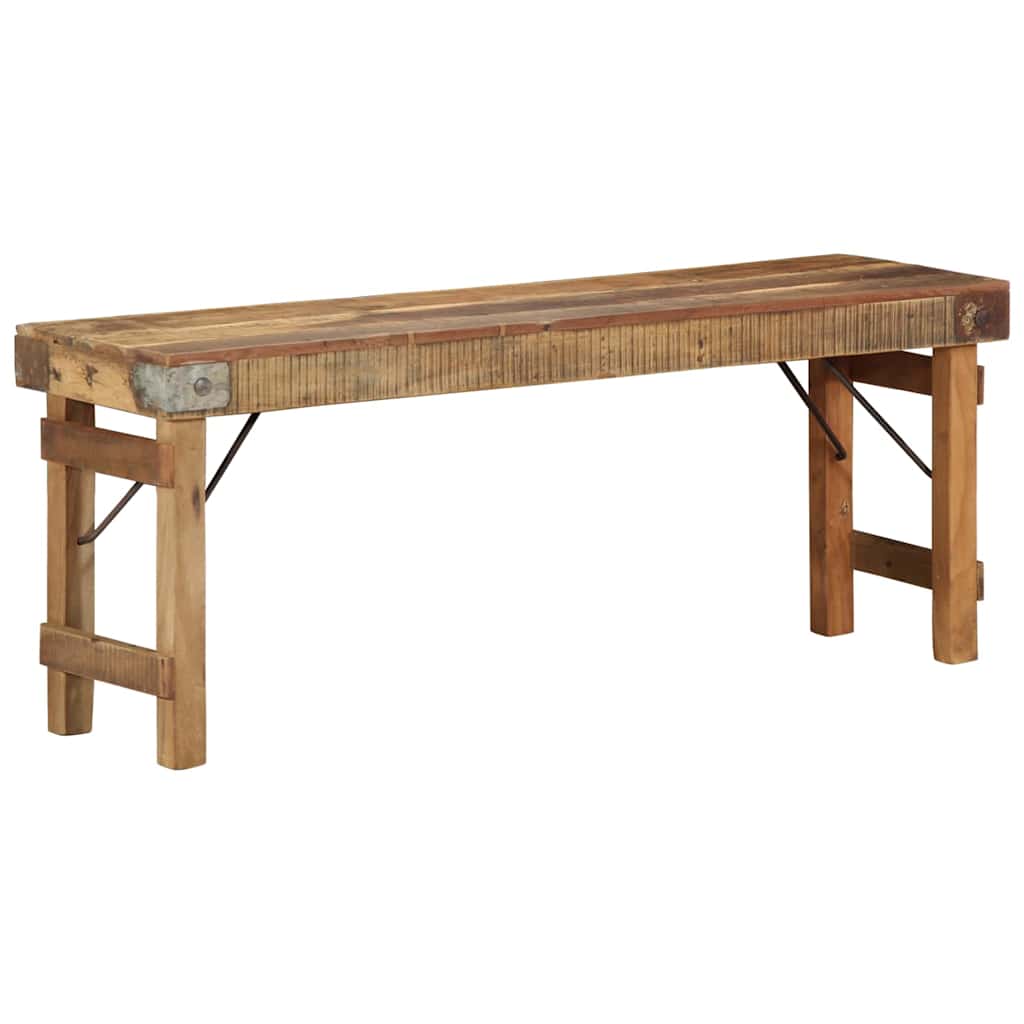 vidaXL ławka Naturalny 110 x 35 x 46 cm Stare Drewno z Recyklingu