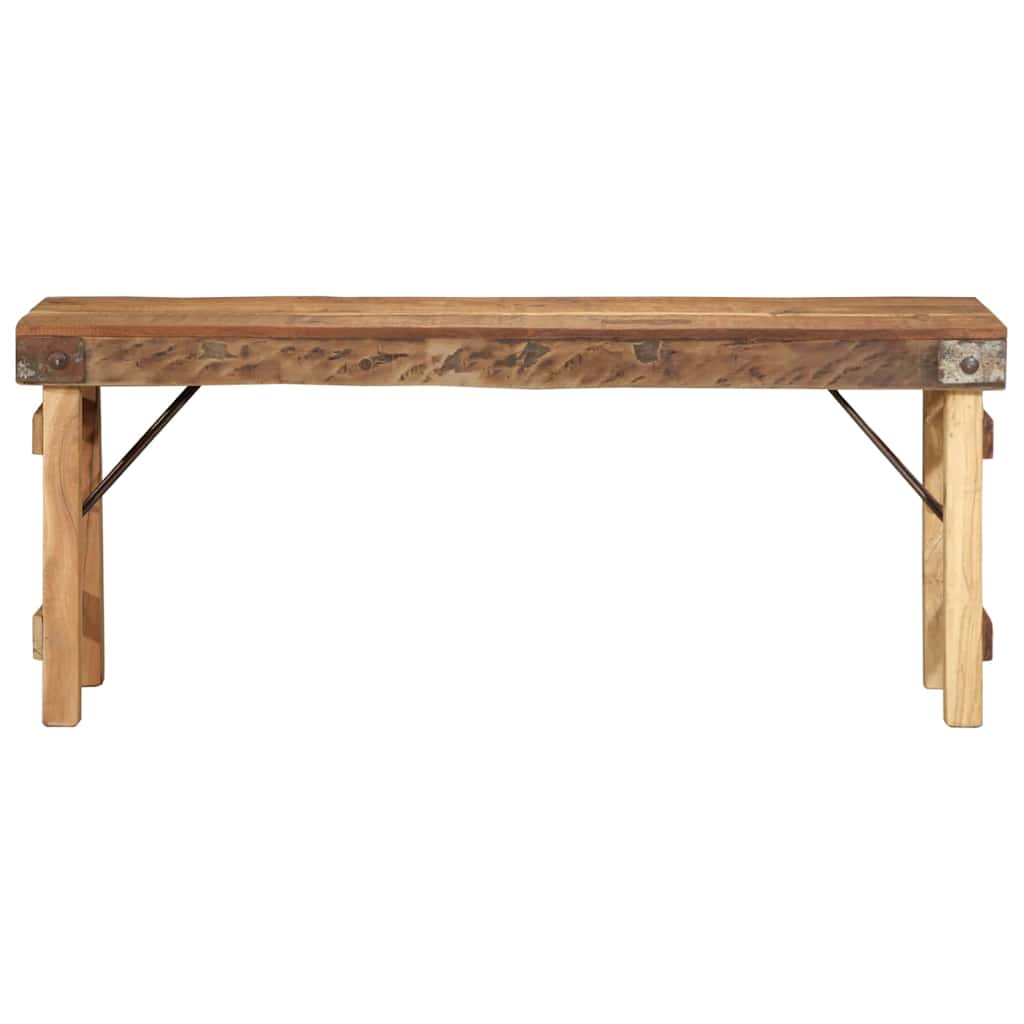 vidaXL ławka Naturalny 110 x 35 x 46 cm Stare Drewno z Recyklingu