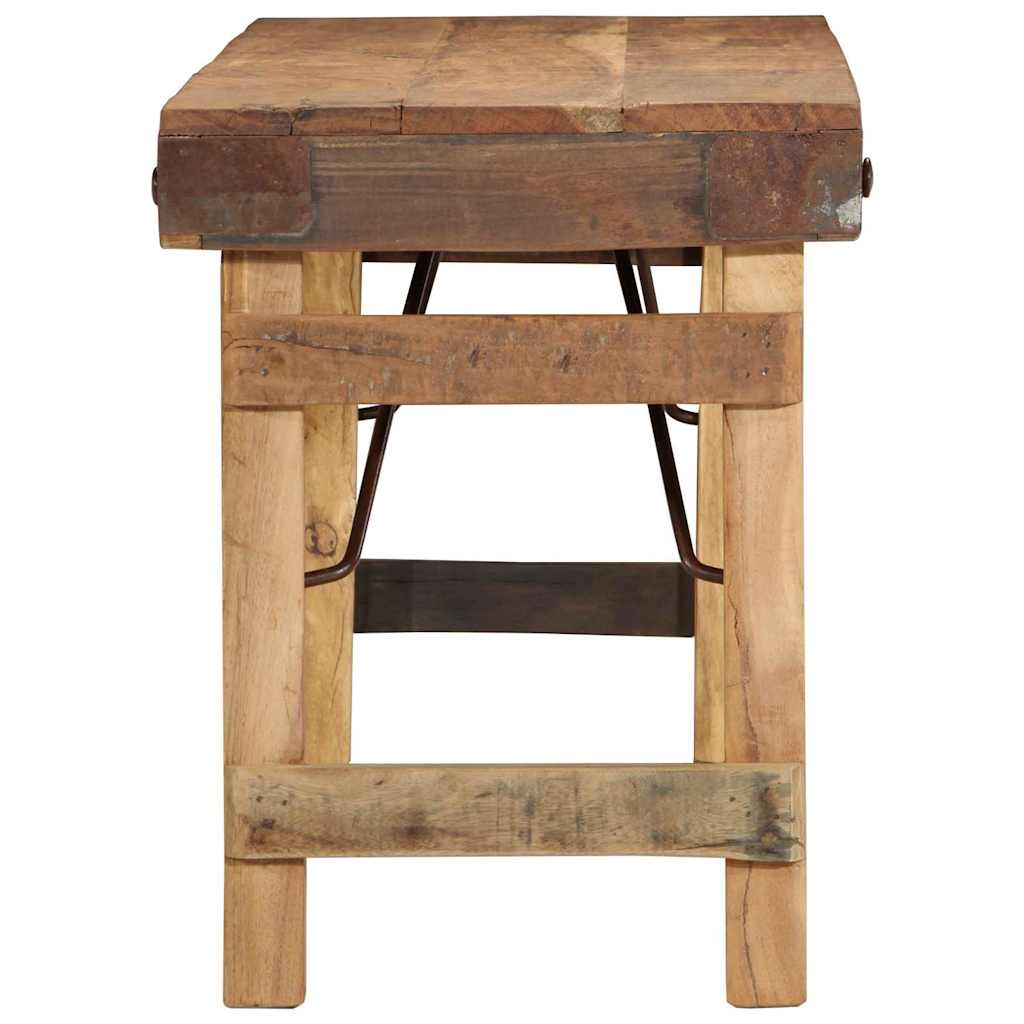 vidaXL ławka Naturalny 110 x 35 x 46 cm Stare Drewno z Recyklingu