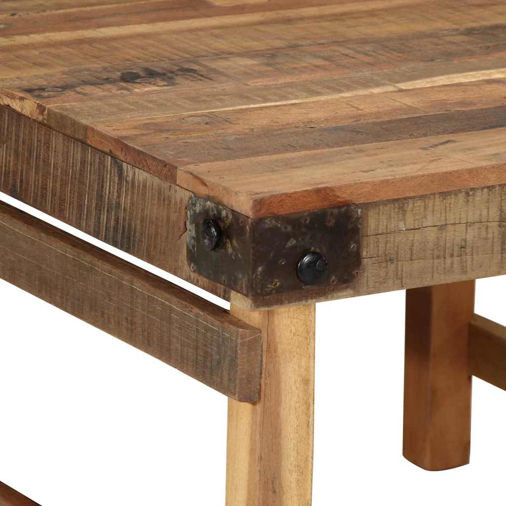 vidaXL Stolik kawowy Brązowy 60 x 55 x 40 cm Lite Drewno Recyklingowe