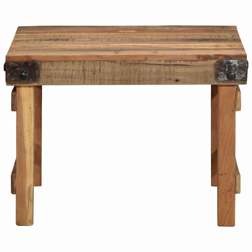 vidaXL Stolik kawowy Brązowy 60 x 55 x 40 cm Lite Drewno Recyklingowe