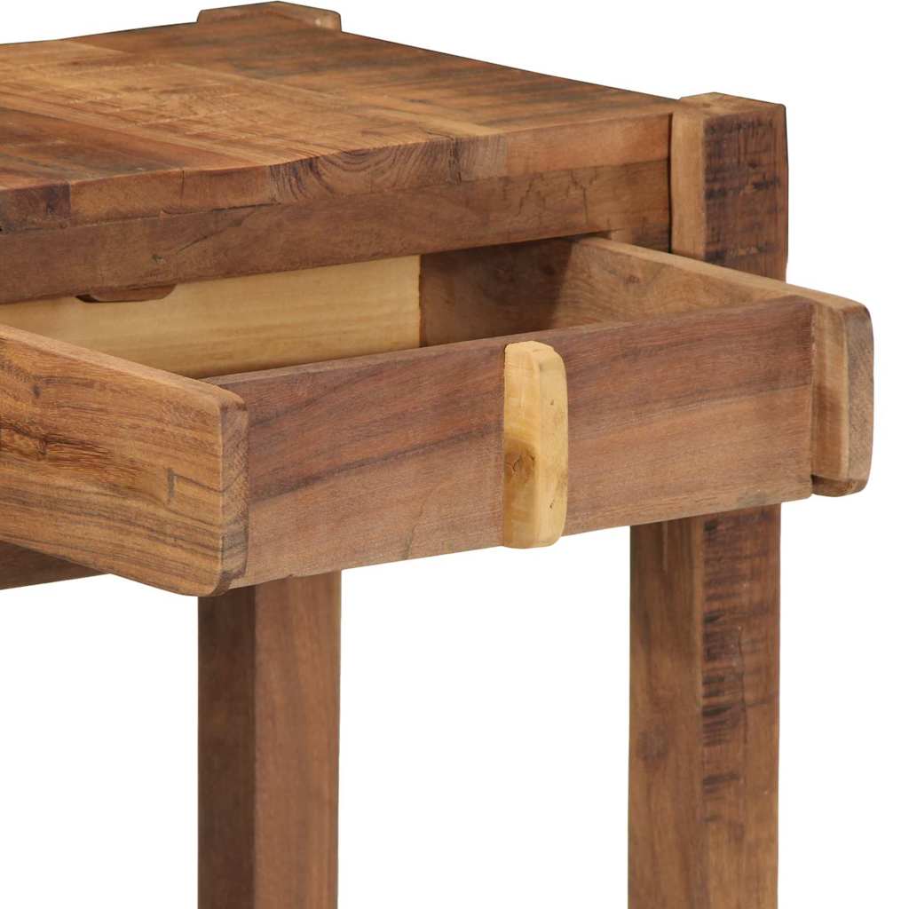 vidaXL Konsola Brązowy 107 x 33 x 76 cm Lite Drewno Recyklingowe