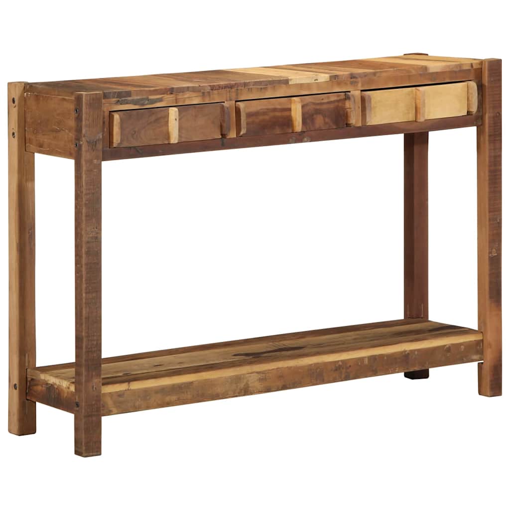vidaXL Konsola Brązowy 107 x 33 x 76 cm Lite Drewno Recyklingowe
