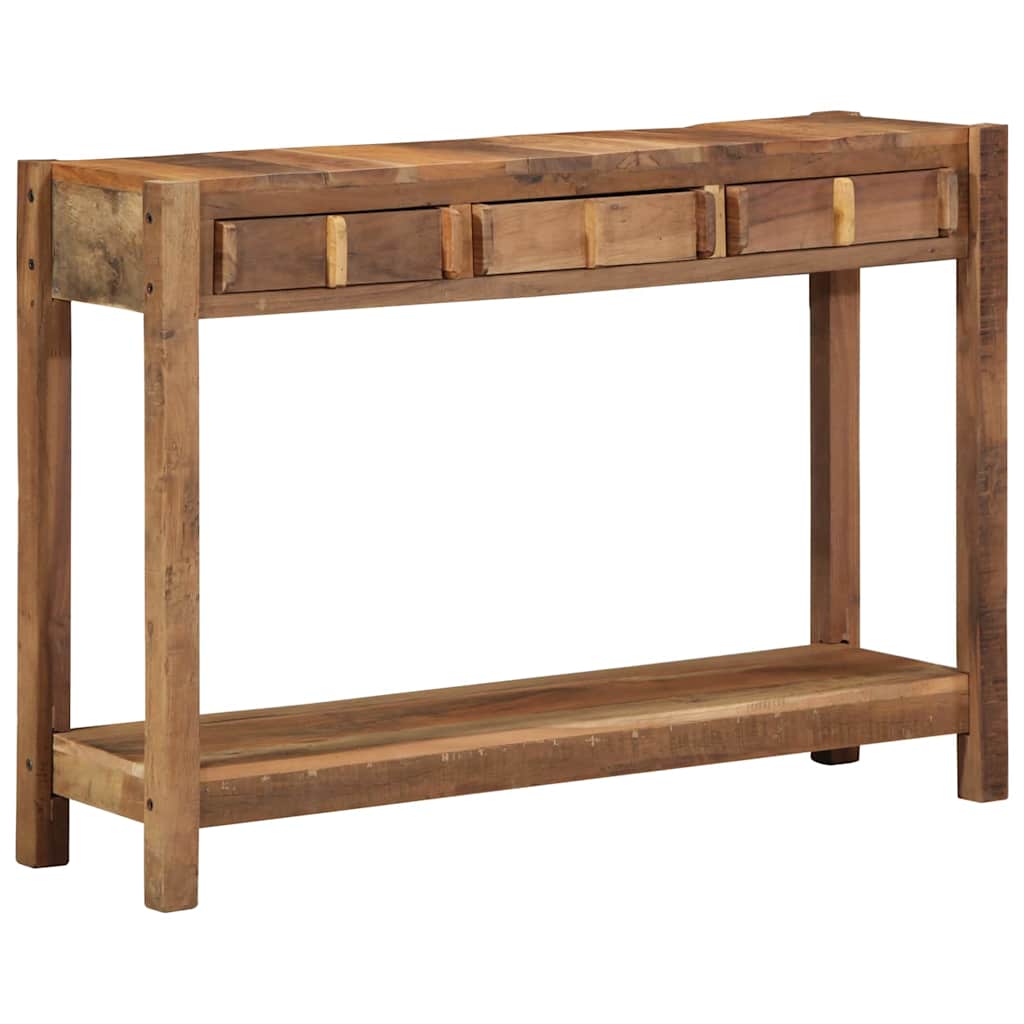 vidaXL Konsola Brązowy 107 x 33 x 76 cm Lite Drewno Recyklingowe