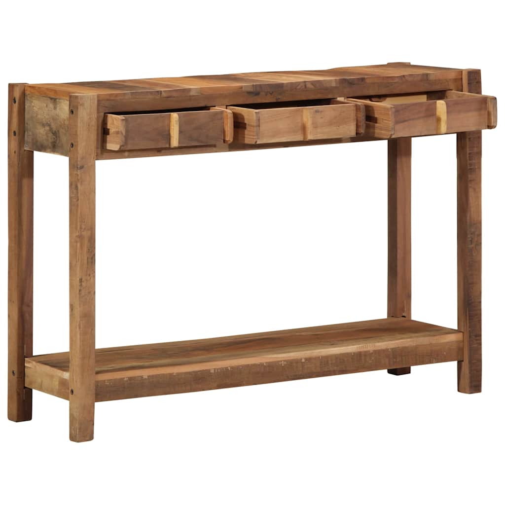 vidaXL Konsola Brązowy 107 x 33 x 76 cm Lite Drewno Recyklingowe