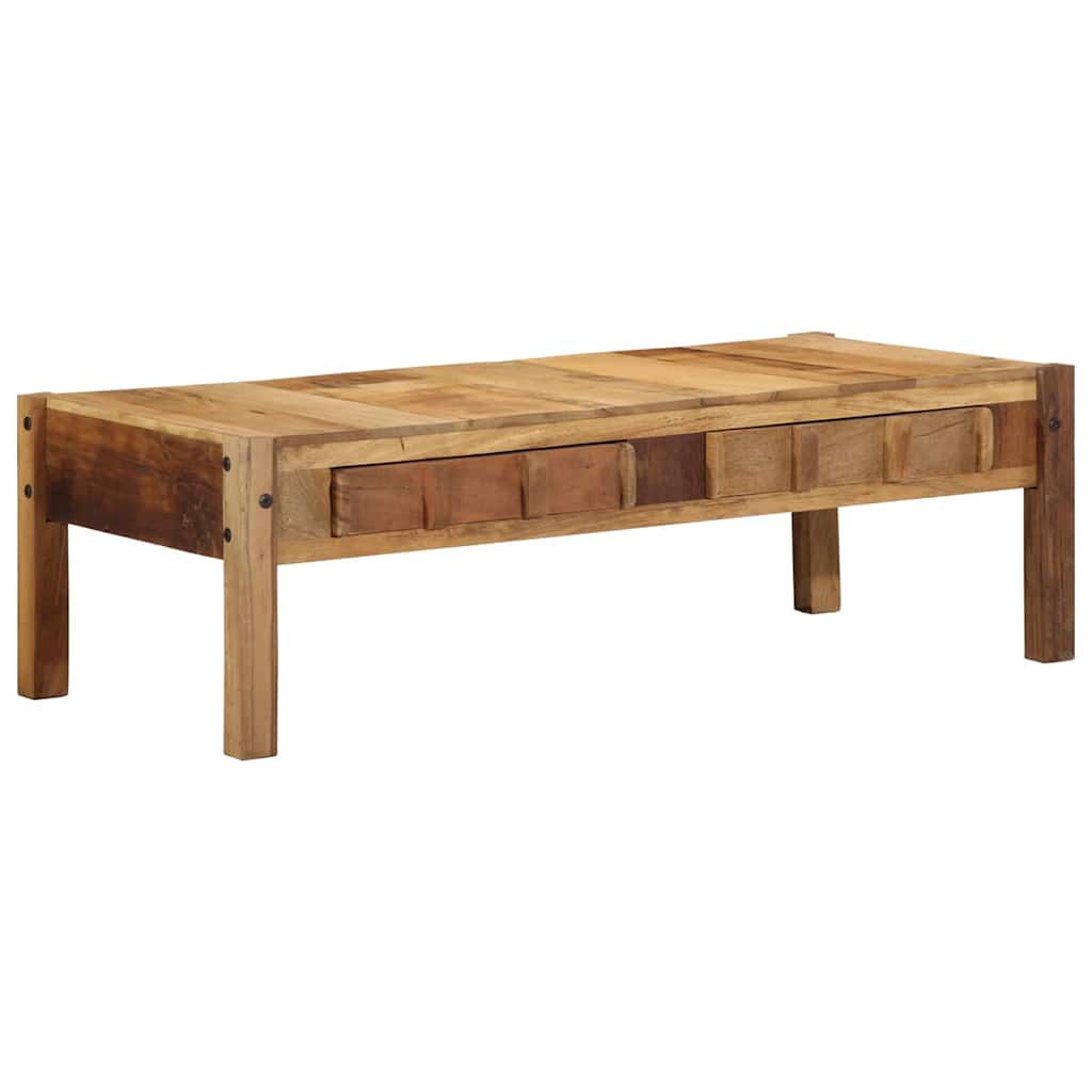 vidaXL Stolik kawowy Brązowy 110 x 54 x 35 cm Lite Drewno Recyklingowe