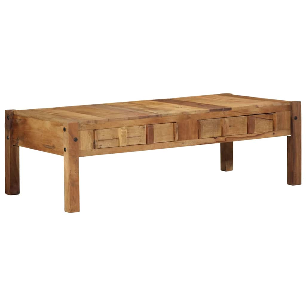 vidaXL Stolik kawowy Brązowy 110 x 54 x 35 cm Lite Drewno Recyklingowe