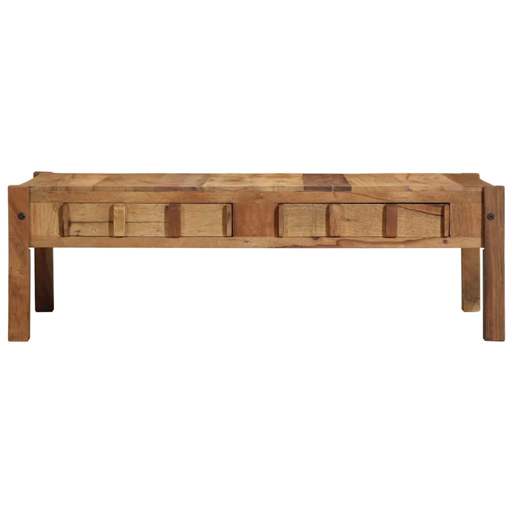 vidaXL Stolik kawowy Brązowy 110 x 54 x 35 cm Lite Drewno Recyklingowe