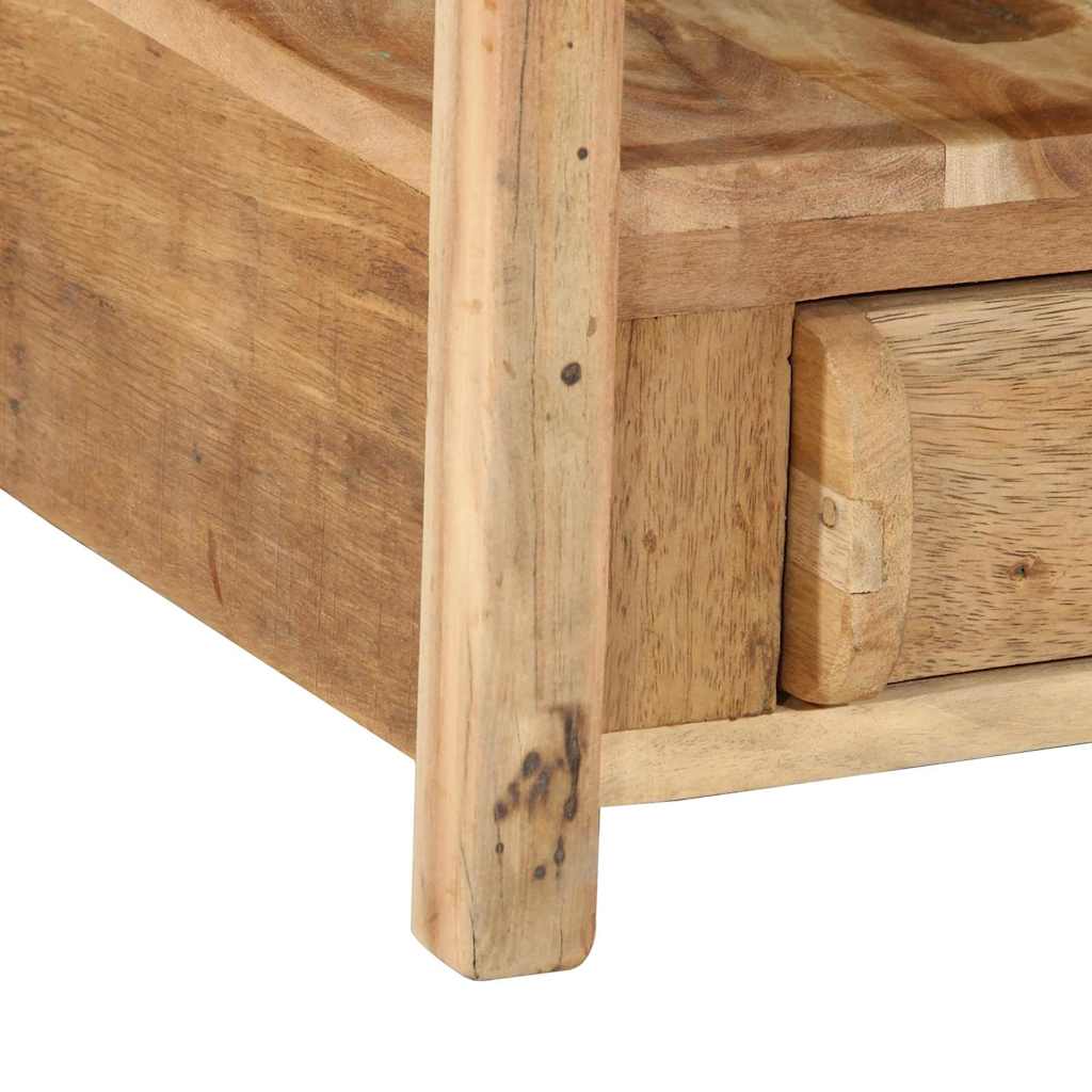 vidaXL Stolik końcowy Brązowy 43 x 32 x 46 cm Lite Drewno Recyklingowe