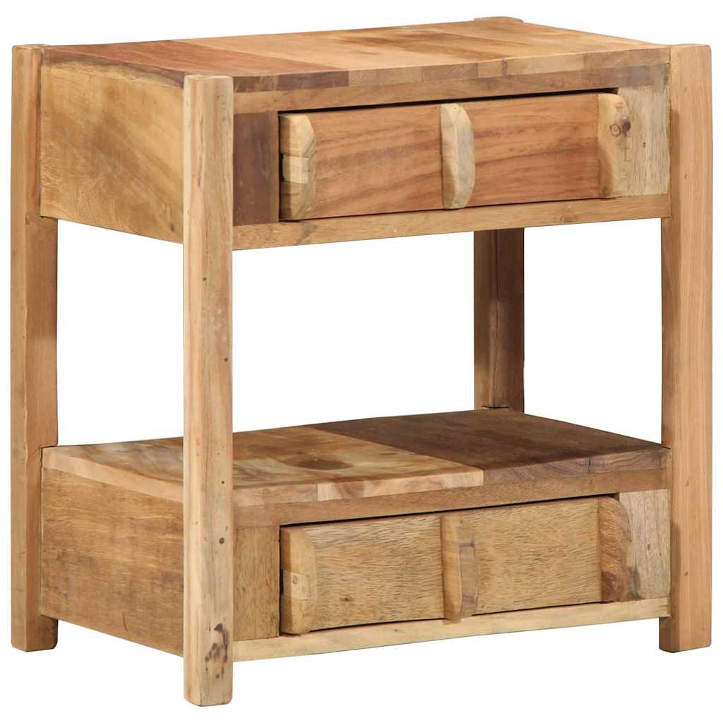 vidaXL Stolik końcowy Brązowy 43 x 32 x 46 cm Lite Drewno Recyklingowe
