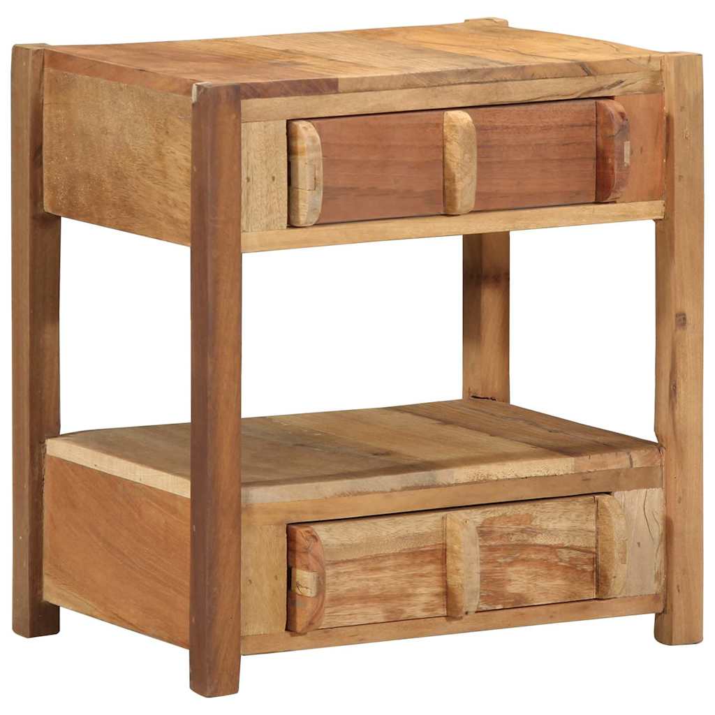 vidaXL Stolik końcowy Brązowy 43 x 32 x 46 cm Lite Drewno Recyklingowe