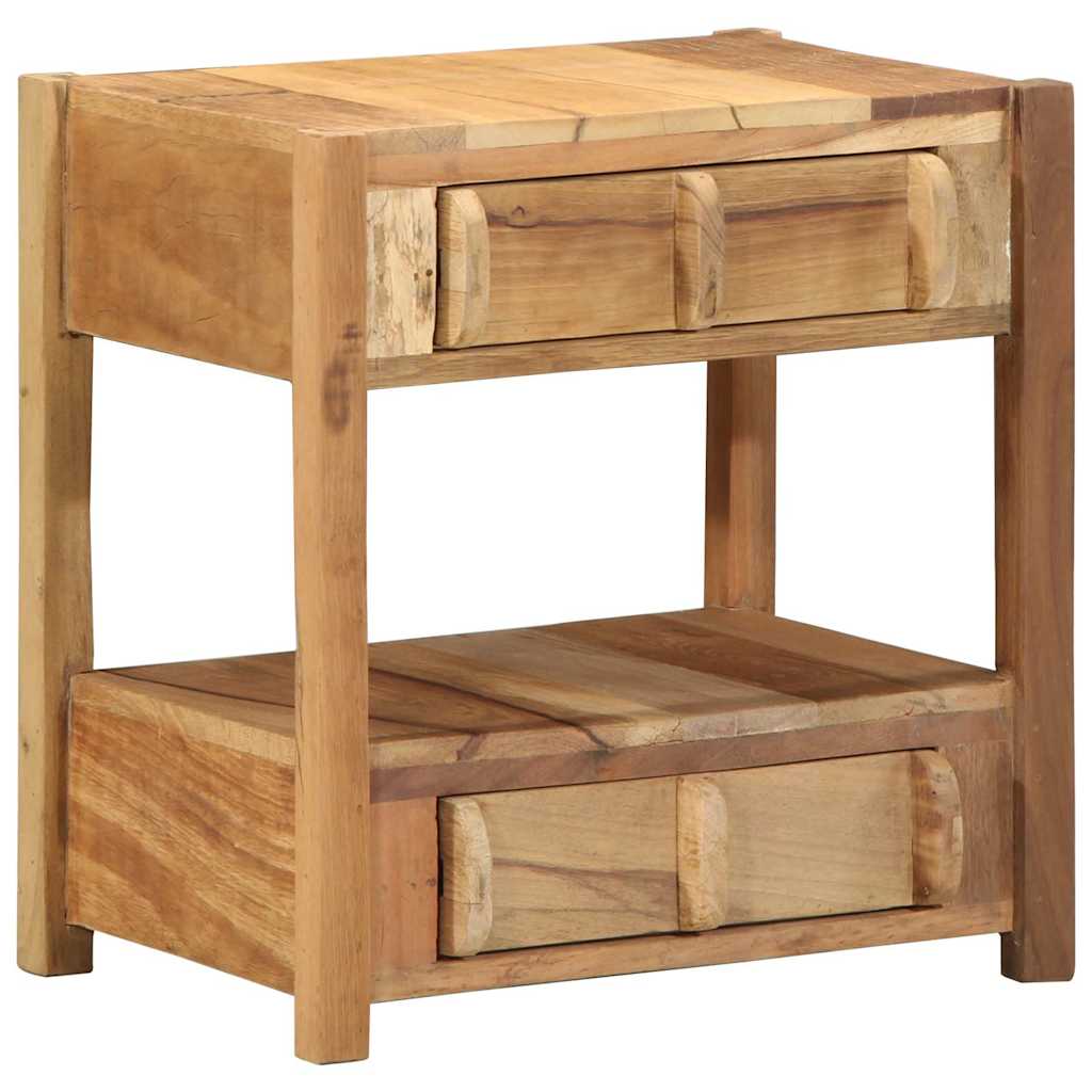 vidaXL Stolik końcowy Brązowy 43 x 32 x 46 cm Lite Drewno Recyklingowe