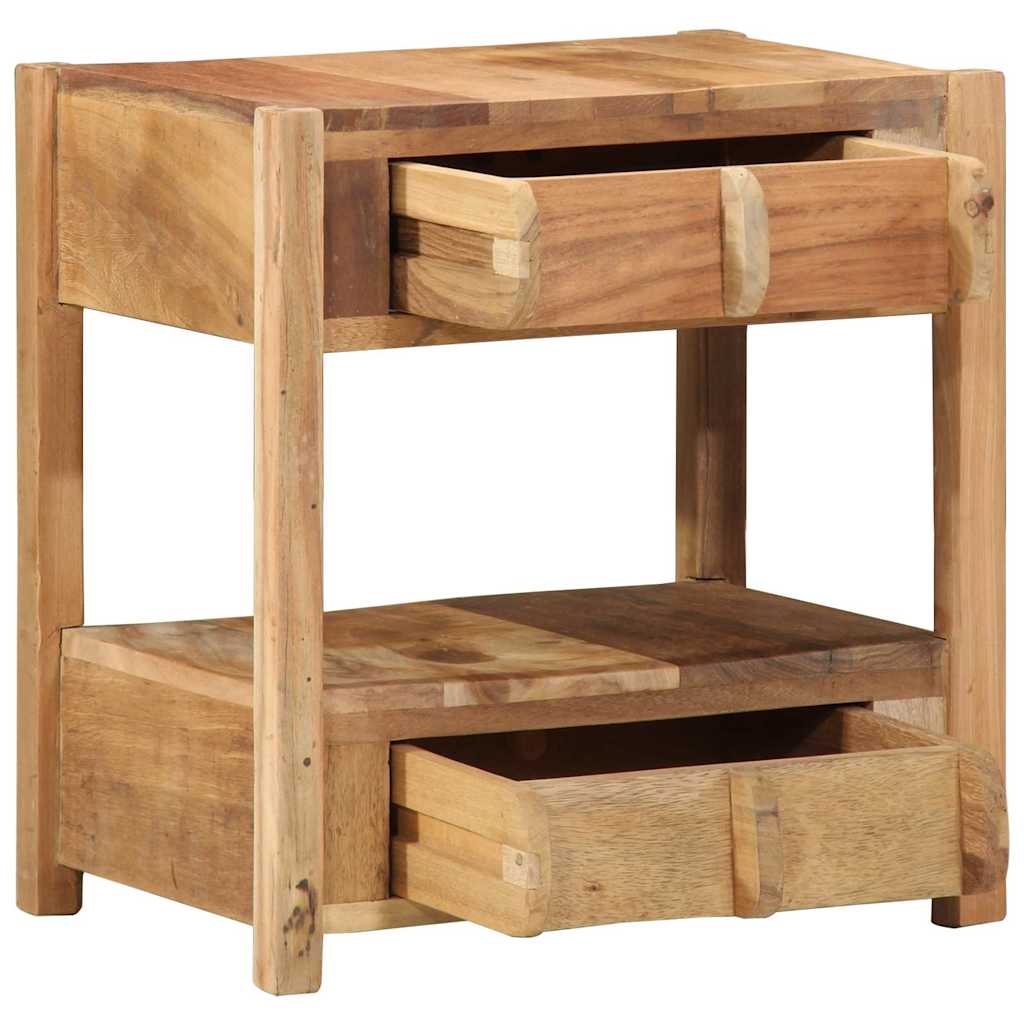 vidaXL Stolik końcowy Brązowy 43 x 32 x 46 cm Lite Drewno Recyklingowe