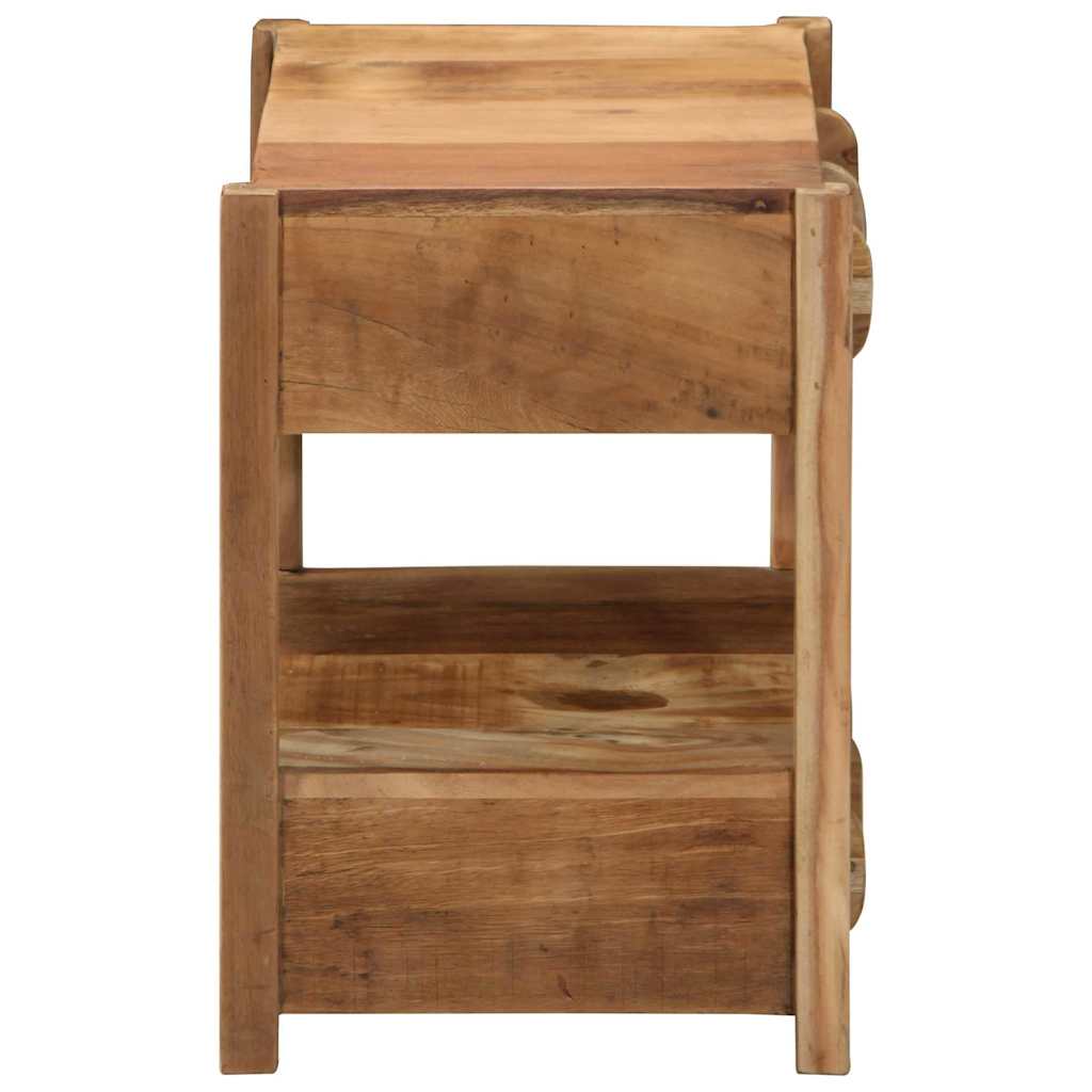 vidaXL Stolik końcowy Brązowy 43 x 32 x 46 cm Lite Drewno Recyklingowe