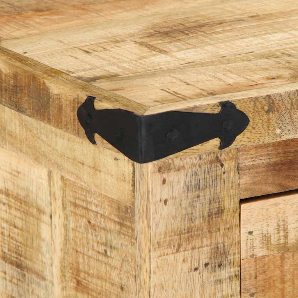 vidaXL ławka z szufladą Brązowy 110 x 35 x 50 cm Surowy mango