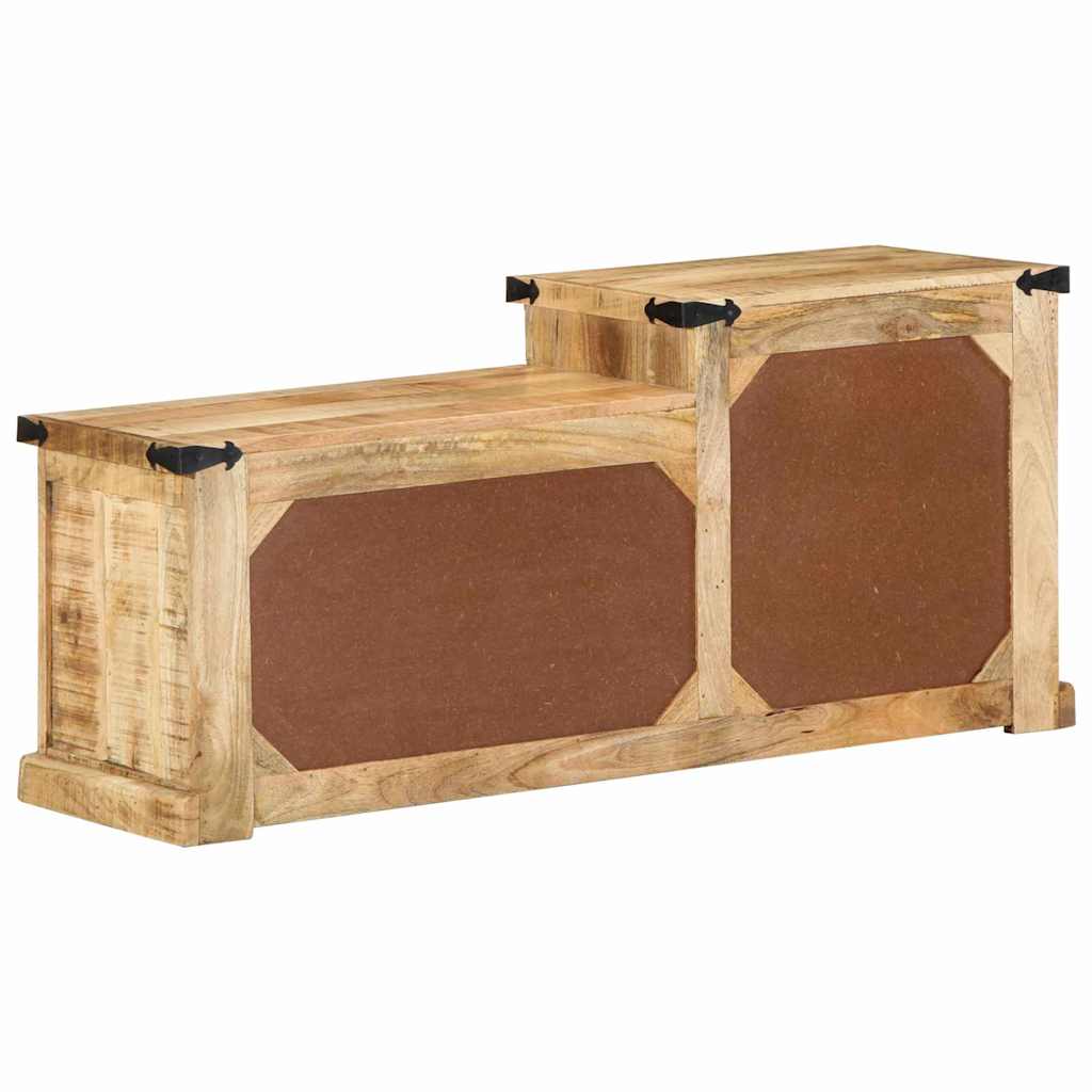 vidaXL ławka z szufladą Brązowy 110 x 35 x 50 cm Surowy mango