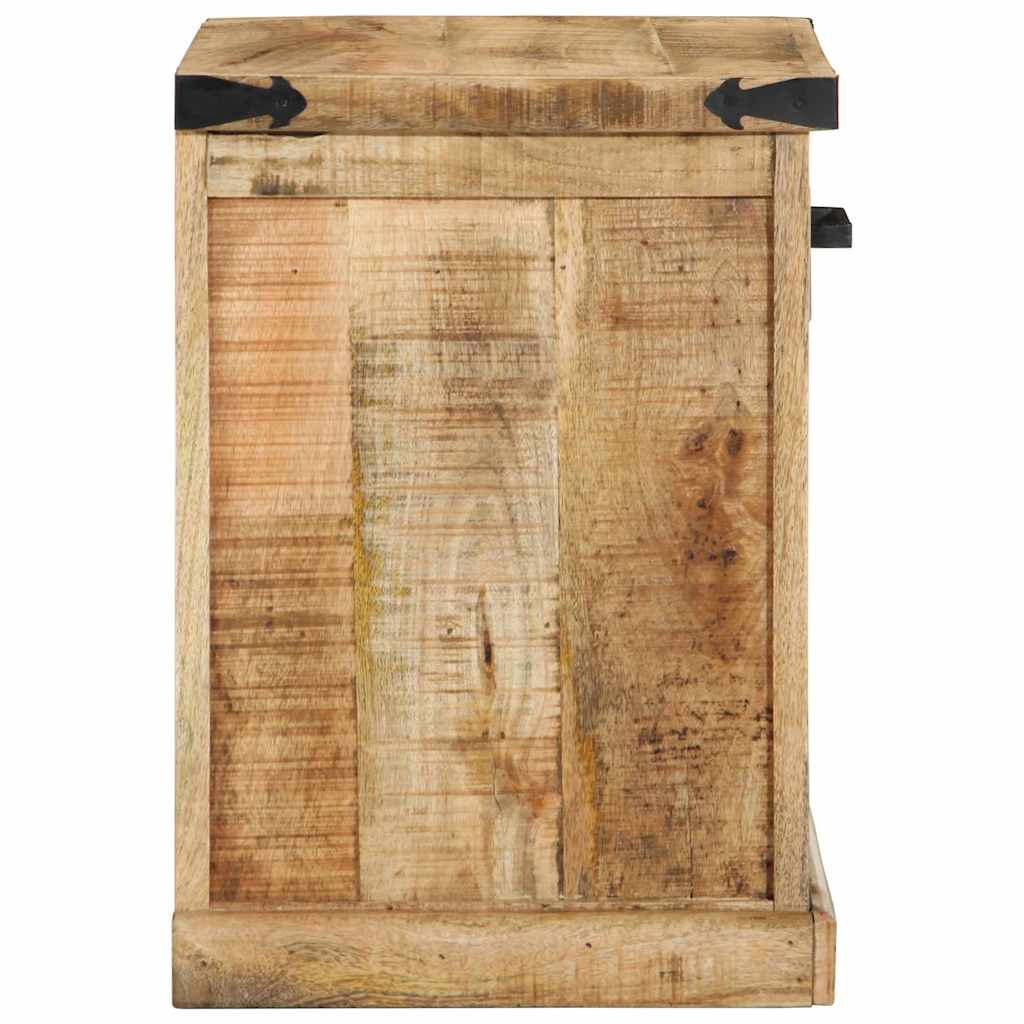 vidaXL ławka z szufladą Brązowy 110 x 35 x 50 cm Surowy mango