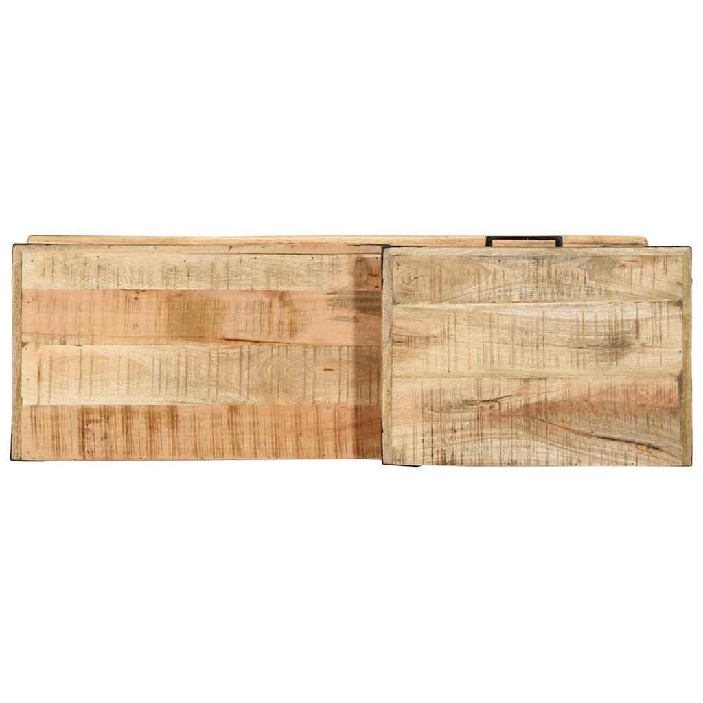 vidaXL ławka z szufladą Brązowy 110 x 35 x 50 cm Surowy mango