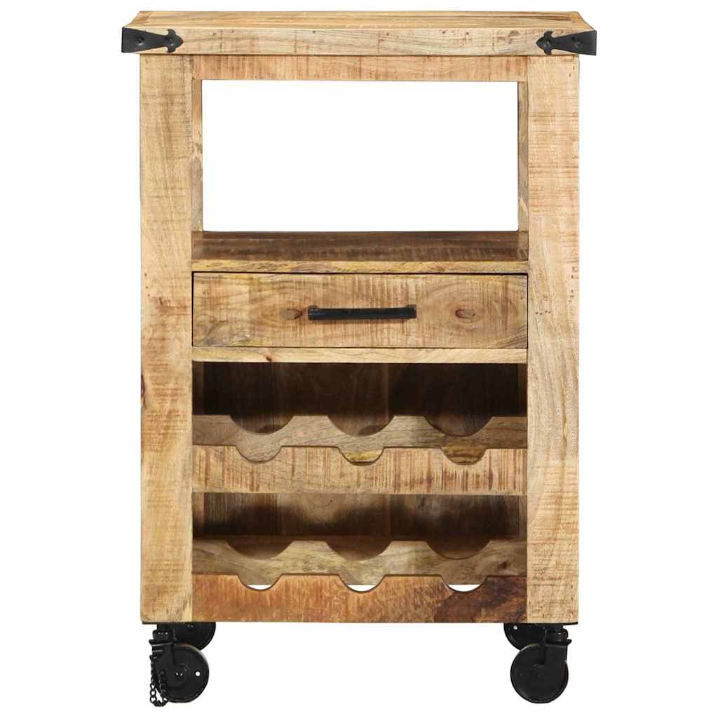 vidaXL Wózek Kuchenny Brązowy 55 x 40 x 80 cm Drewno z mango
