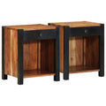 vidaXL Szafka Nocna 2 pcs Brązowy 40 x 35 x 50 cm Lite Drewno Akacji