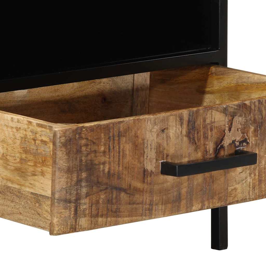 vidaXL Stolik kawowy Brązowy 90 x 50 x 40 cm Lite drewno mango i metal