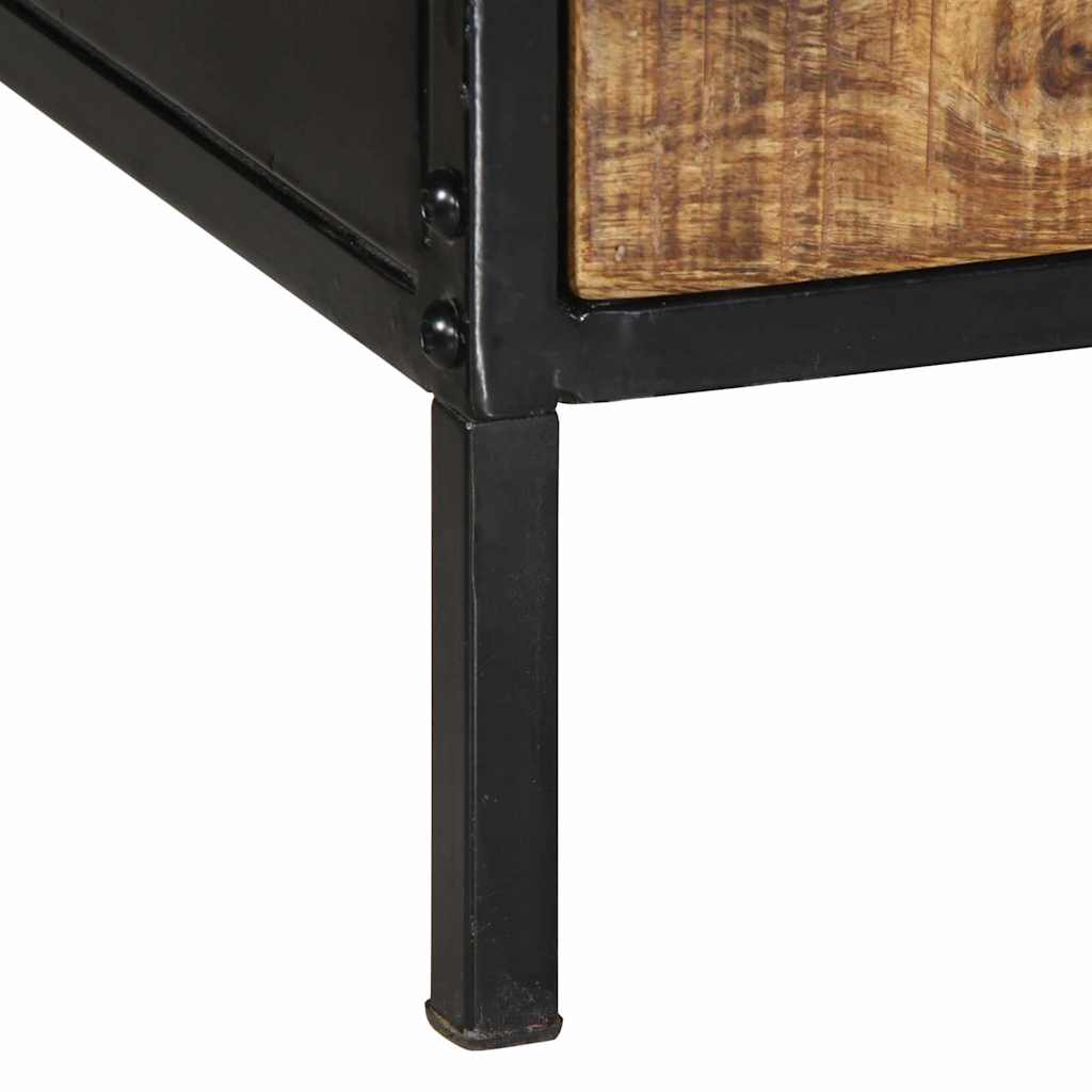 vidaXL Stolik kawowy Brązowy 90 x 50 x 40 cm Lite drewno mango i metal