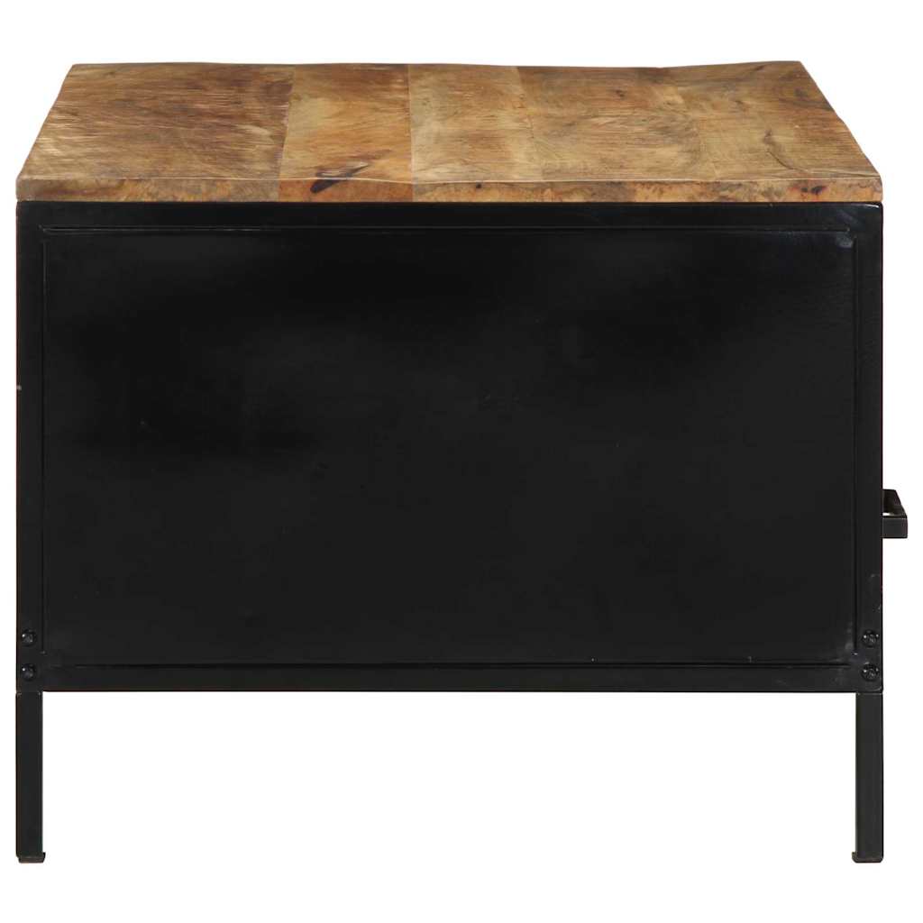 vidaXL Stolik kawowy Brązowy 90 x 50 x 40 cm Lite drewno mango i metal