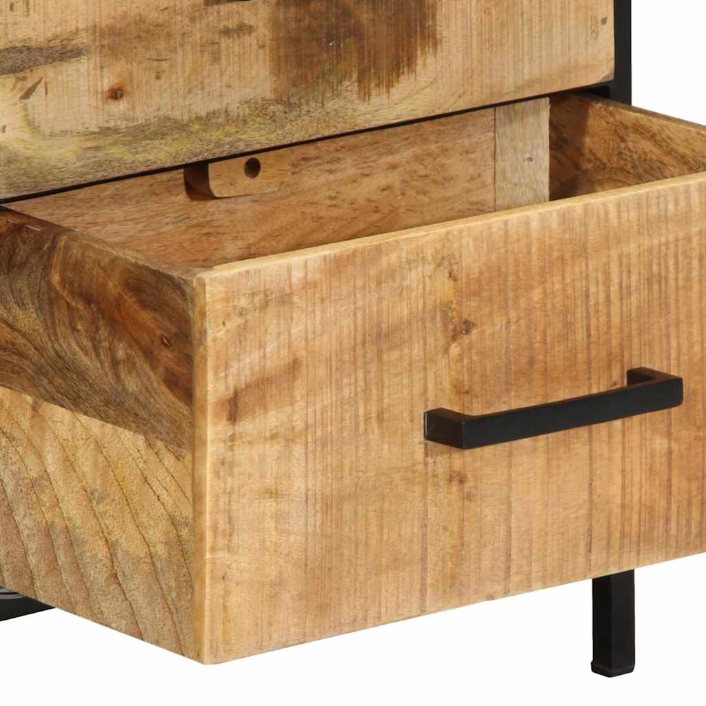 vidaXL Szafka Nocna z szufladą 2 pcs Brązowy i czarny 40 x 35 x 50 cm