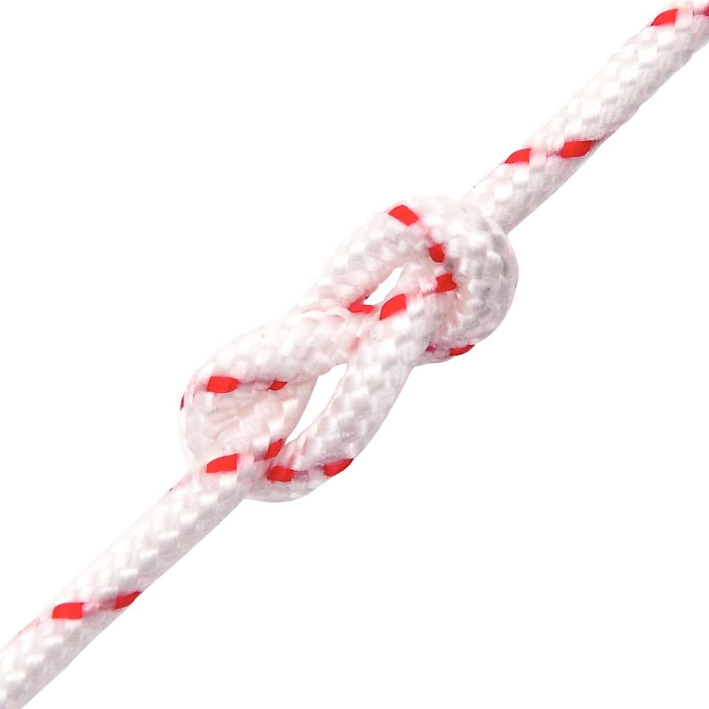 vidaXL Linka rozrusznika, biało-czerwona, Ø4 mm 10 m, nylon
