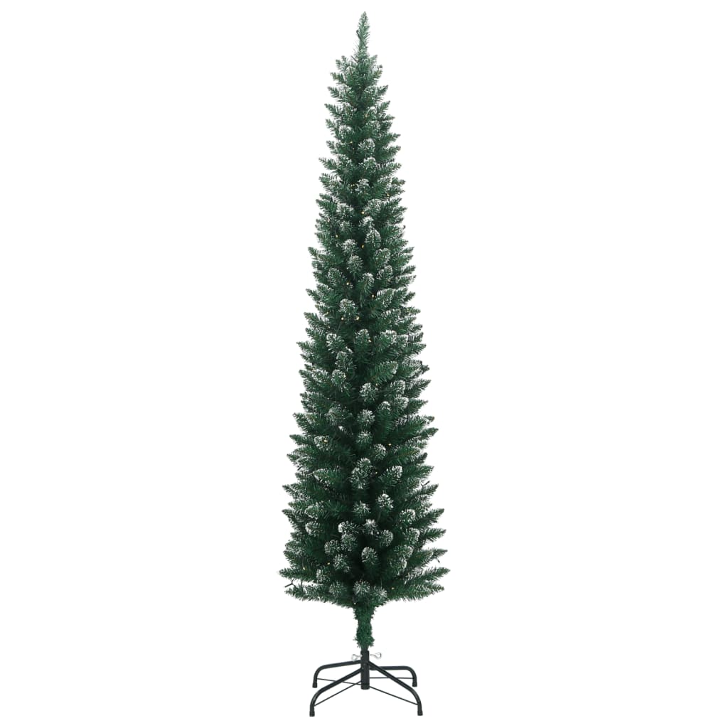 vidaXL Sztuczna, smukła choinka, 150 lampek LED, 150 cm