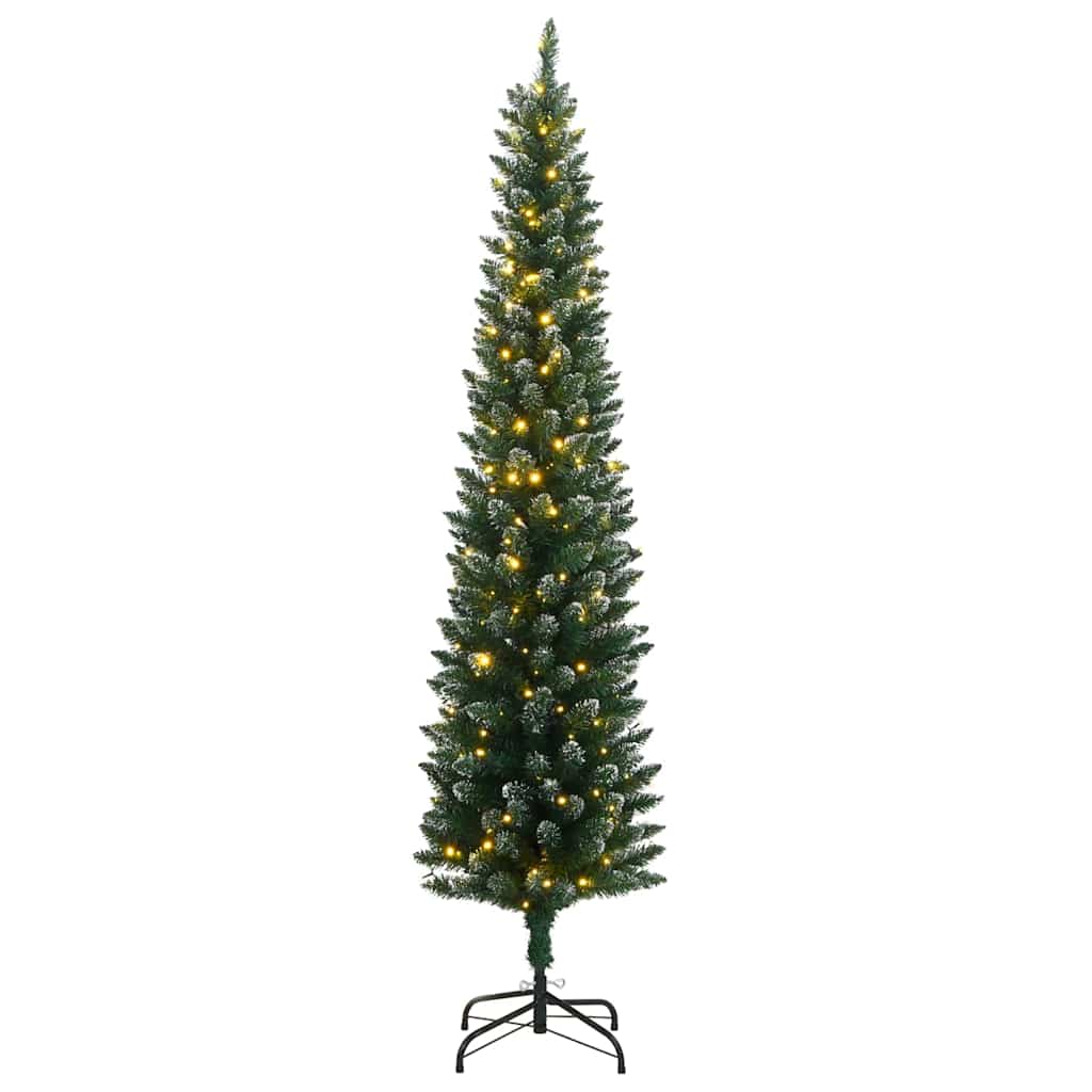 vidaXL Sztuczna, smukła choinka, 300 LED, 210 cm