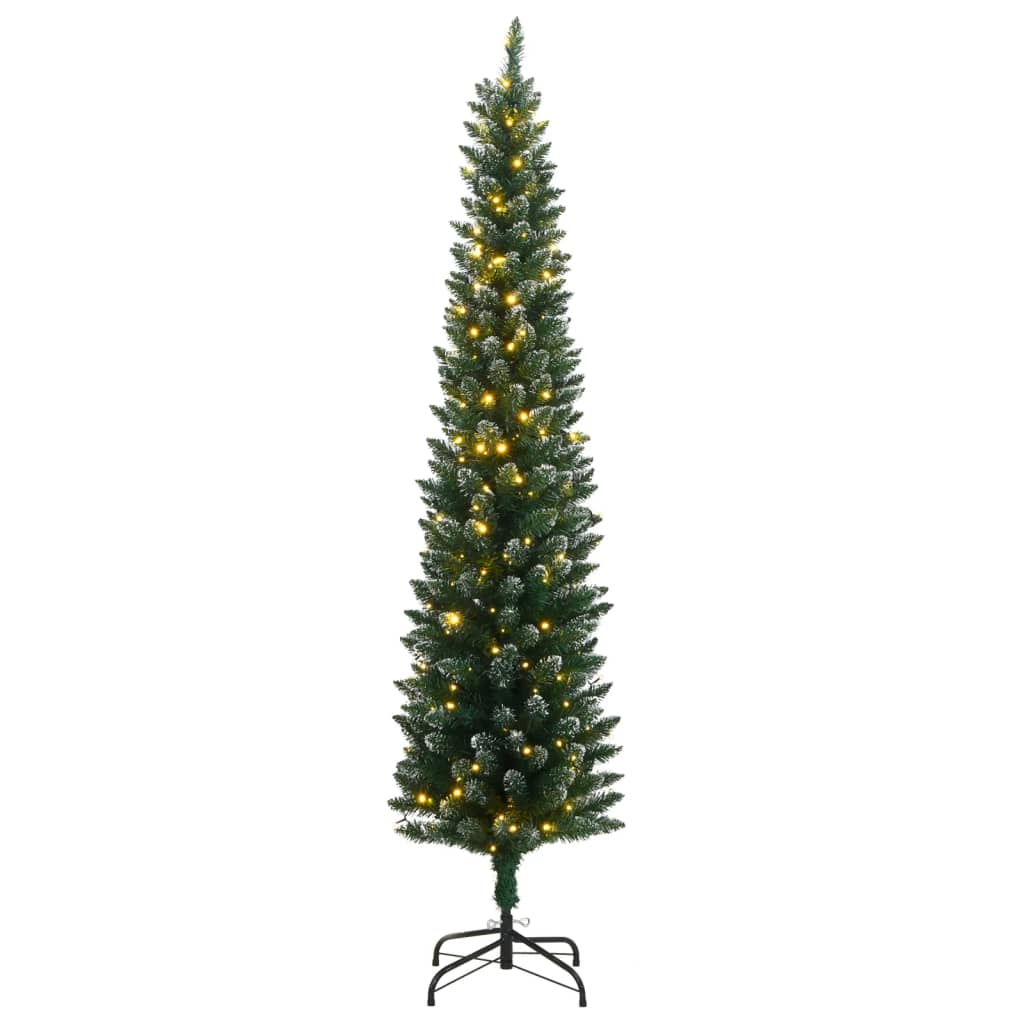 vidaXL Sztuczna, smukła choinka, 300 lampek LED, 240 cm