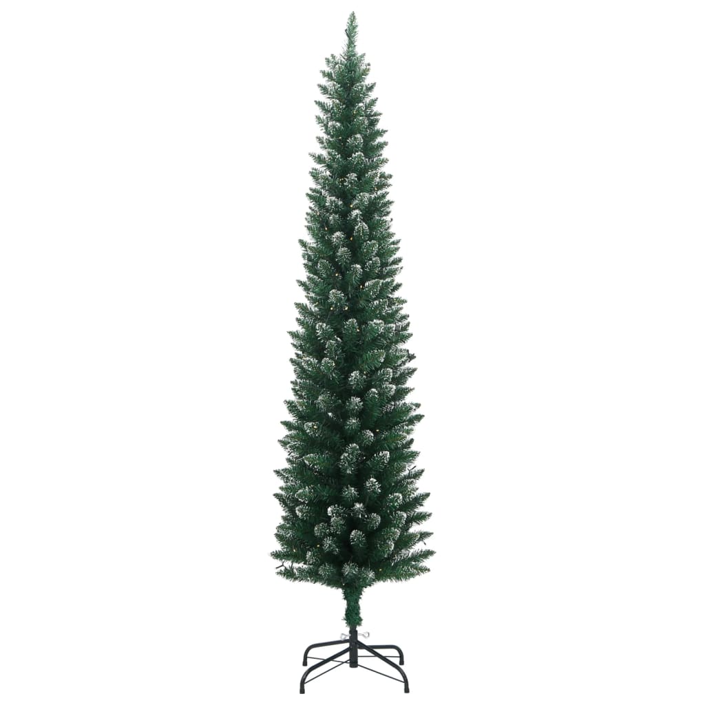 vidaXL Sztuczna, smukła choinka, 300 lampek LED, 240 cm